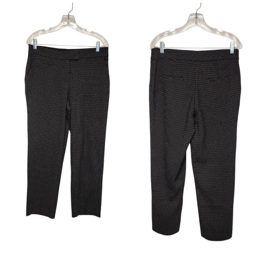 Investments Pinstripe Black/White Straight-Leg Business Casual/Dress Pants Sz 8R